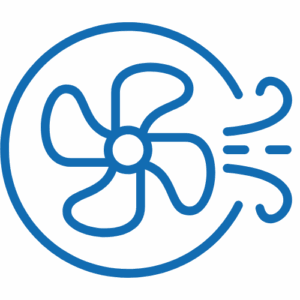 icone ventilation bleu