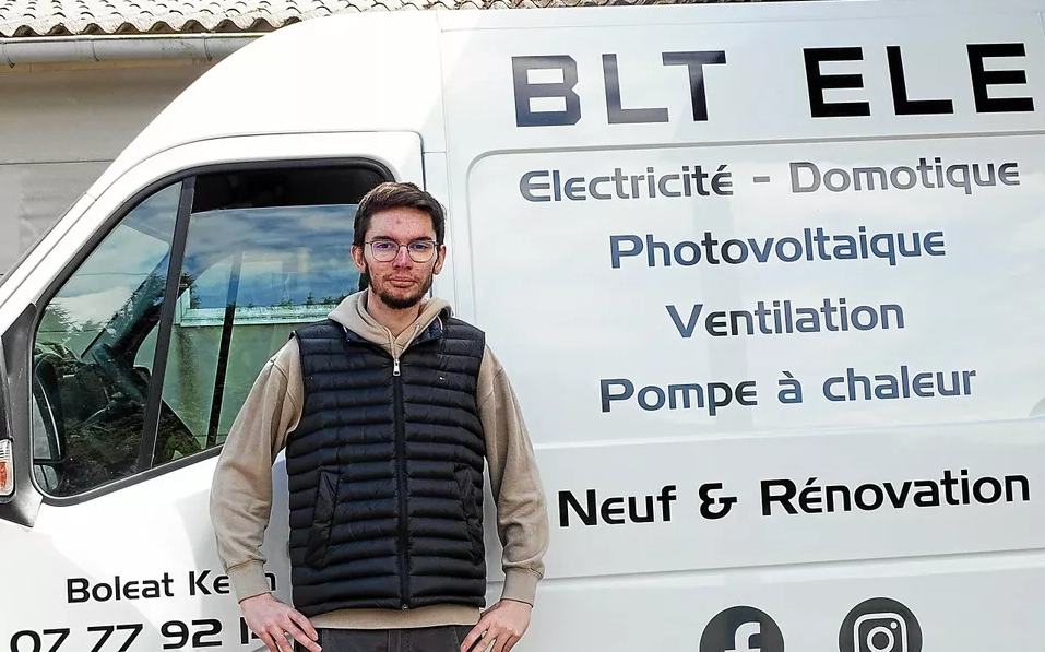 Kevin Boleat et son camion BLT Elec Commana